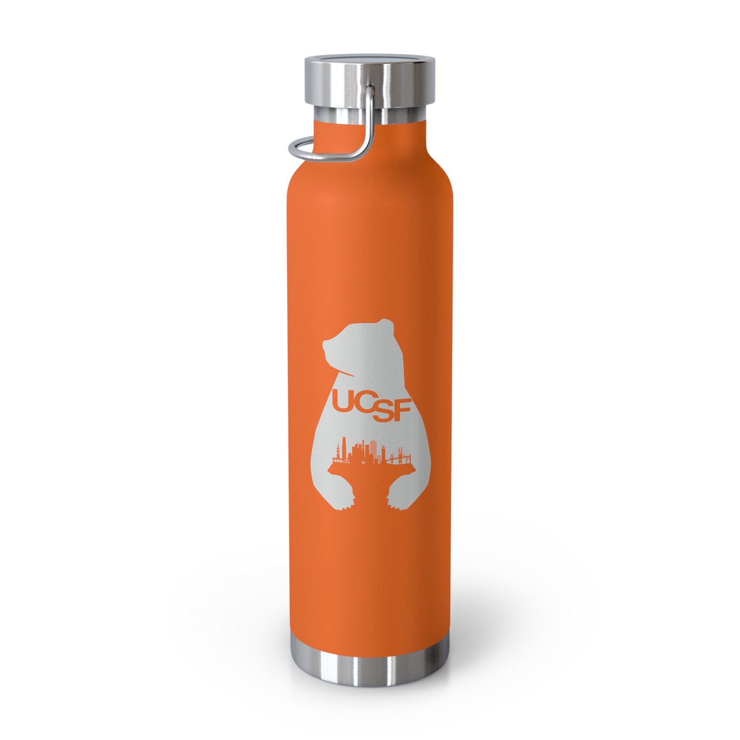 UCSF City Silhouette Gray Logo Copper Vacuum Insulated Bottle, 22oz