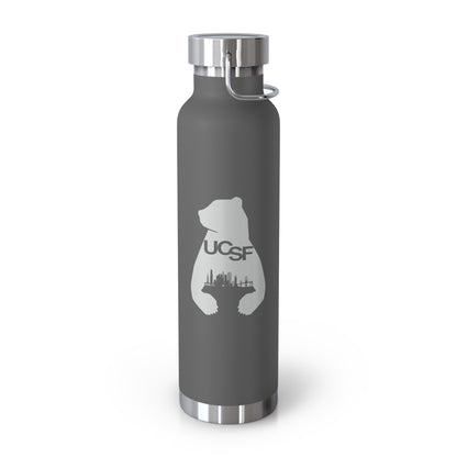 UCSF City Silhouette Gray Logo Copper Vacuum Insulated Bottle, 22oz