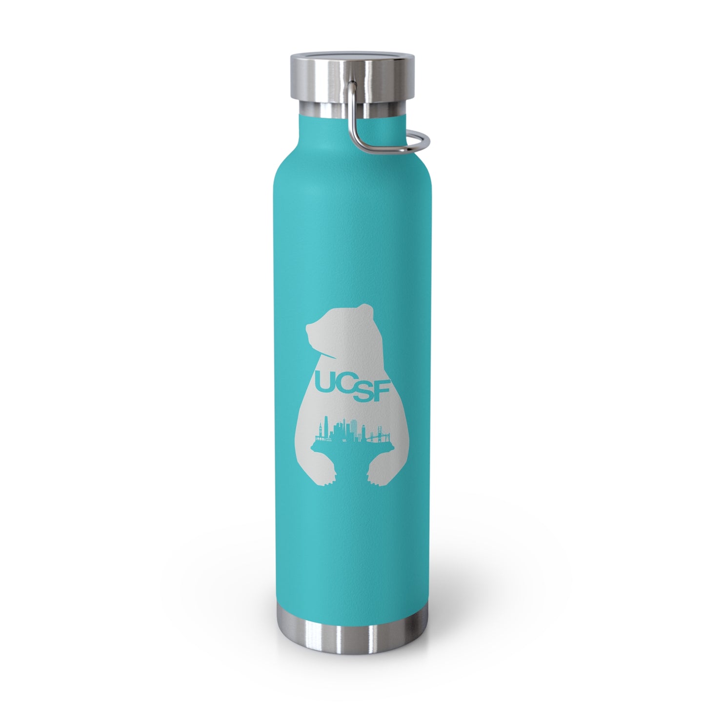 UCSF City Silhouette Gray Logo Copper Vacuum Insulated Bottle, 22oz