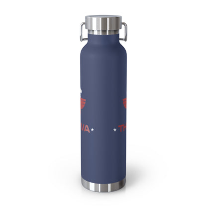 The VA Eagle Cross Copper Vacuum Insulated Bottle, 22oz