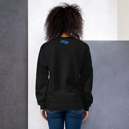 Unisex Sweatshirt City Silhouette Process Blue Logo