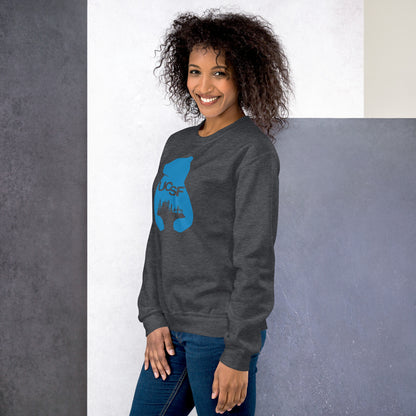 Unisex Sweatshirt City Silhouette Process Blue Logo