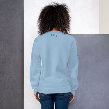 Unisex Sweatshirt City Silhouette Process Blue Logo