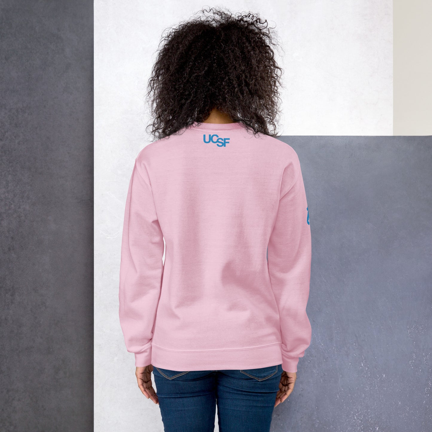 Unisex Sweatshirt City Silhouette Process Blue Logo