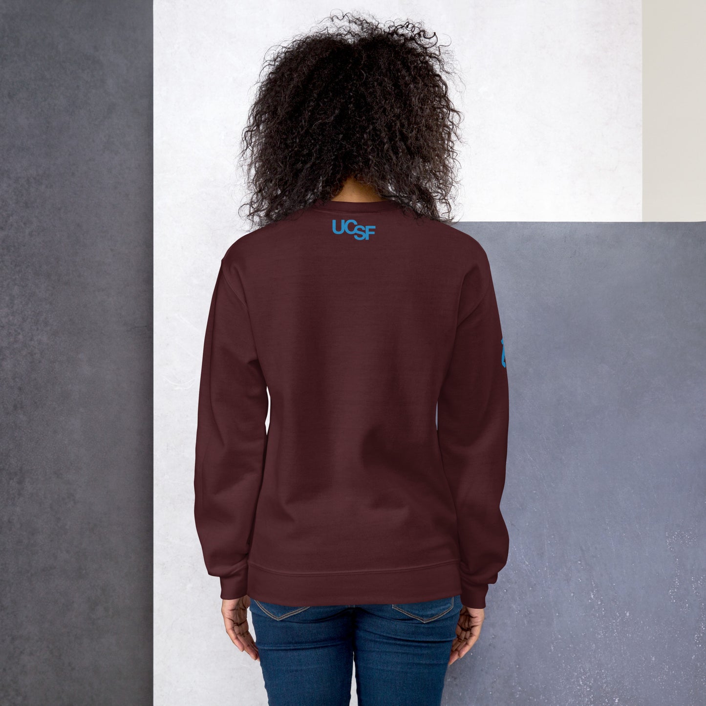 Unisex Sweatshirt City Silhouette Process Blue Logo