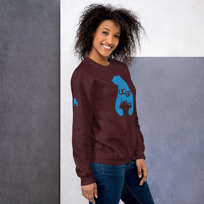 Unisex Sweatshirt City Silhouette Process Blue Logo