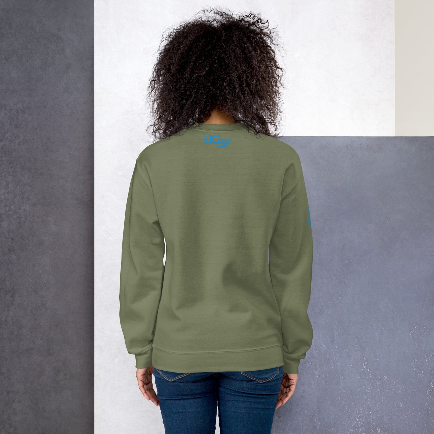 Unisex Sweatshirt City Silhouette Process Blue Logo