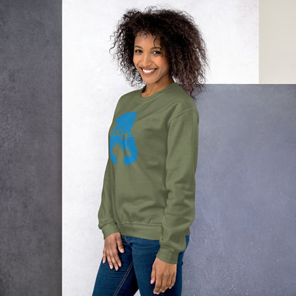 Unisex Sweatshirt City Silhouette Process Blue Logo