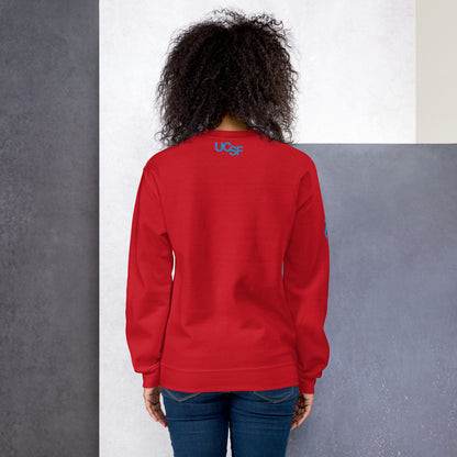 Unisex Sweatshirt City Silhouette Process Blue Logo