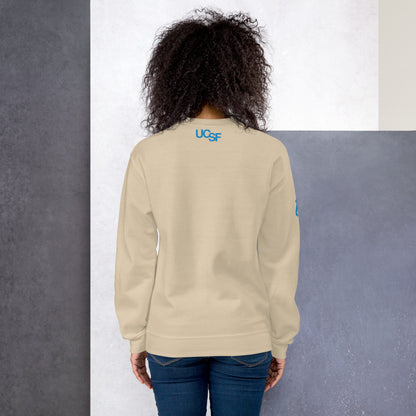 Unisex Sweatshirt City Silhouette Process Blue Logo