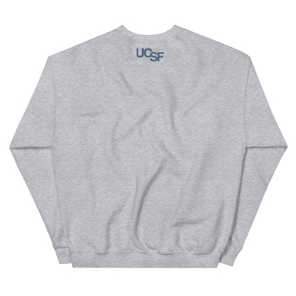 Unisex Sweatshirt City Silhouette Blue Gray Logo