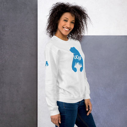 Unisex Sweatshirt City Silhouette Process Blue Logo