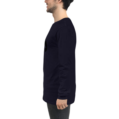 Unisex Long Sleeve Tee City Silhouette Black Logo