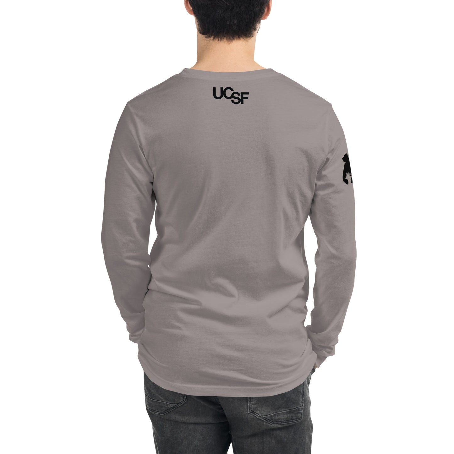 Unisex Long Sleeve Tee City Silhouette Black Logo