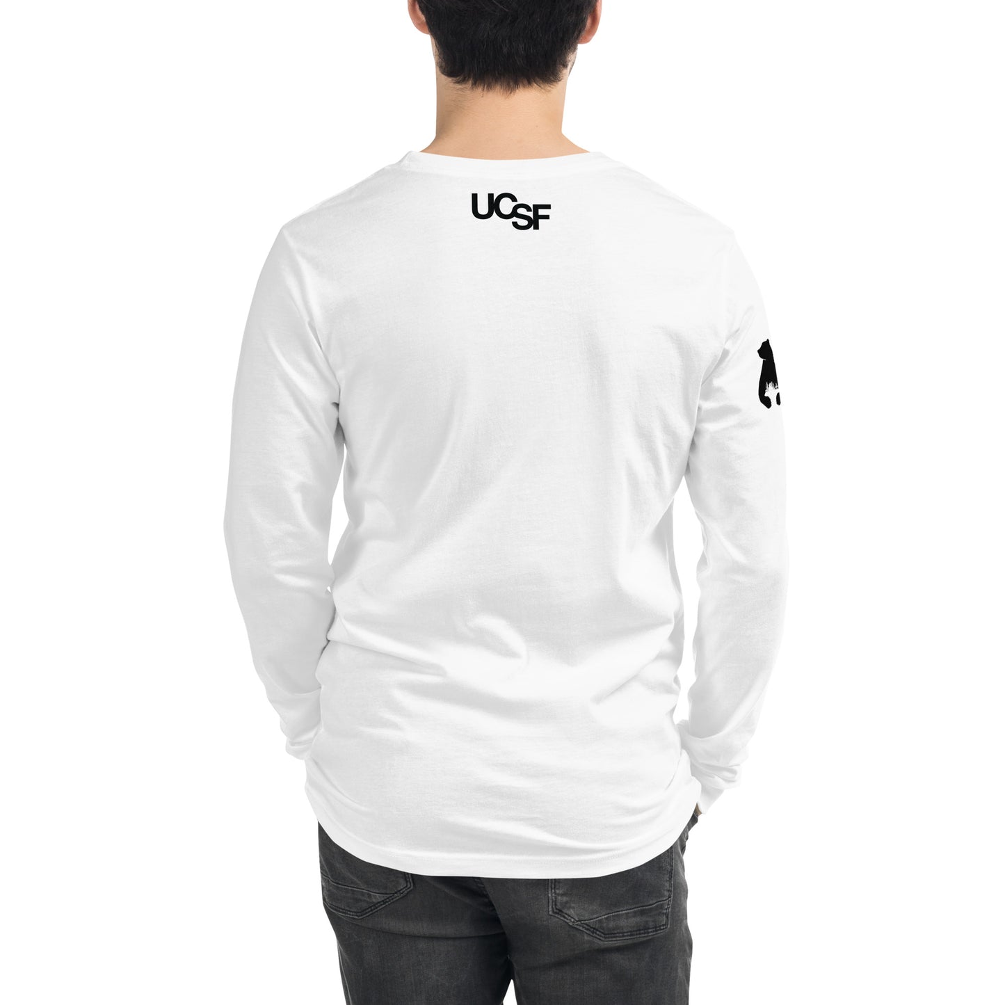 Unisex Long Sleeve Tee City Silhouette Black Logo