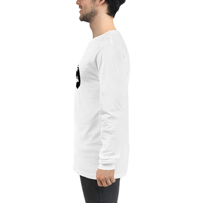 Unisex Long Sleeve Tee City Silhouette Black Logo