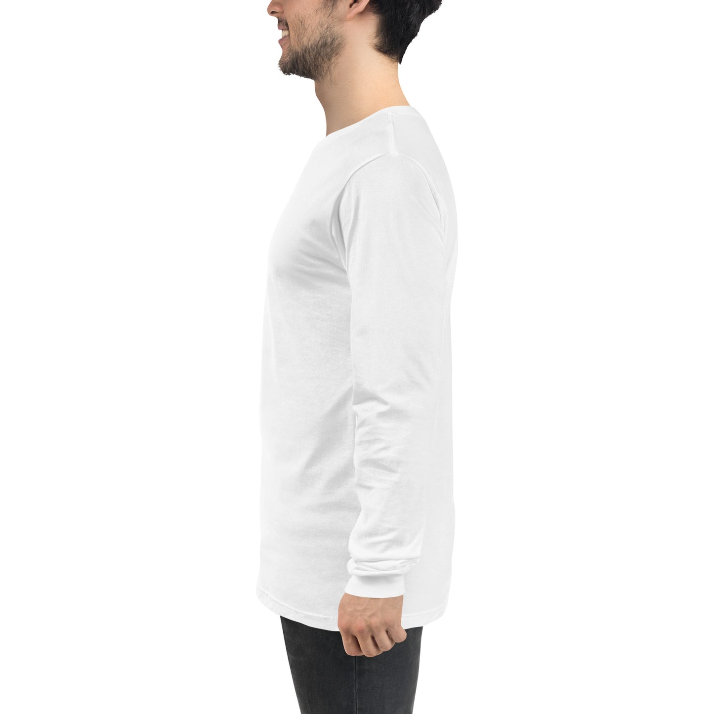 Unisex Long Sleeve Tee City Silhouette White Logo