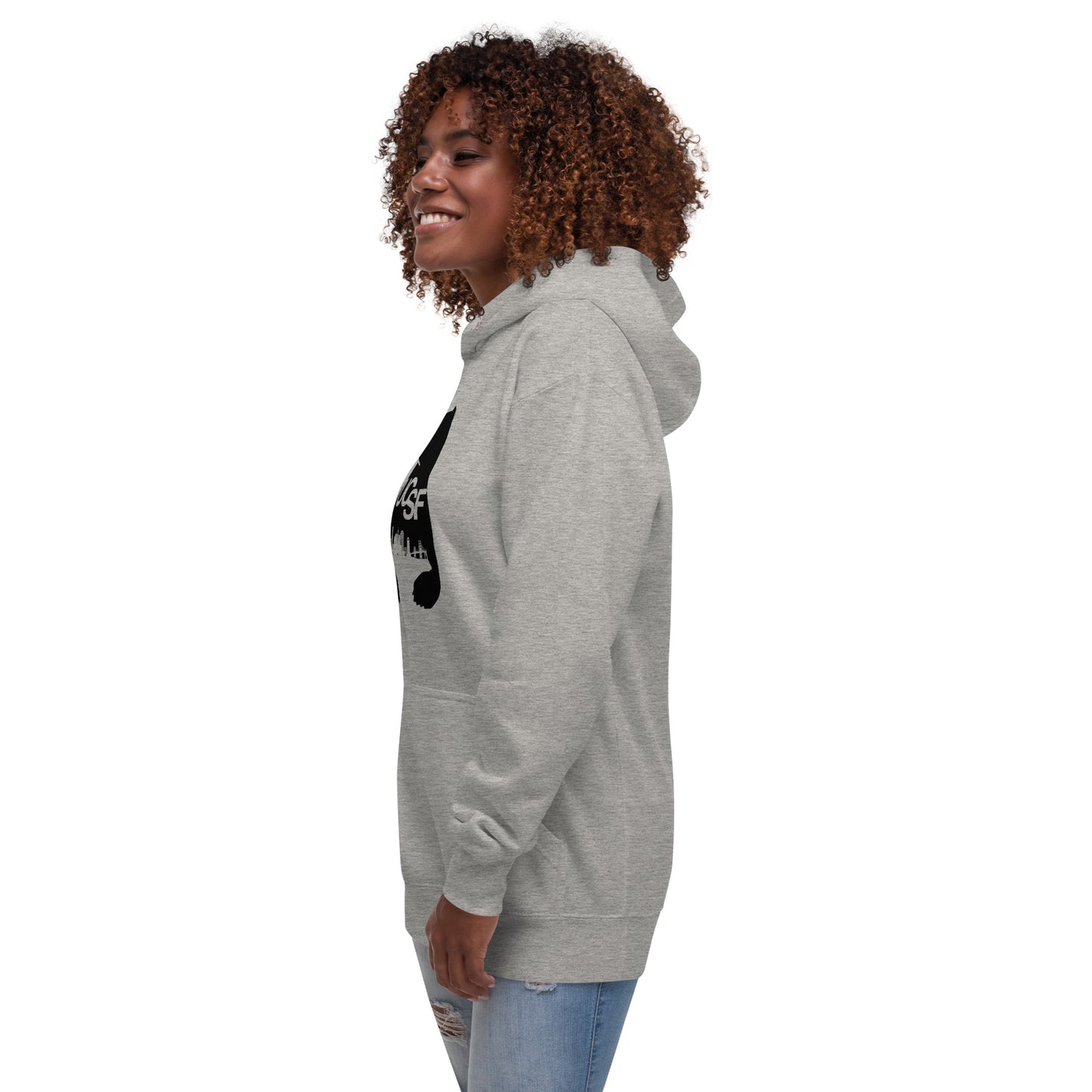 Unisex Hoodie City Silhouette Black Logo