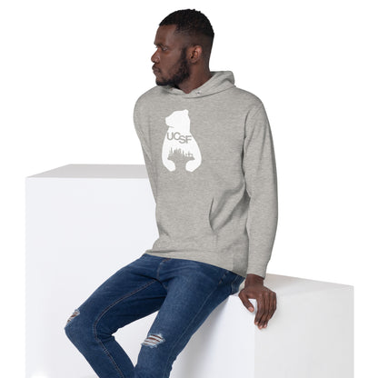 Unisex Hoodie City Silhouette White Logo