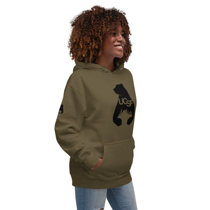 Unisex Hoodie City Silhouette Black Logo