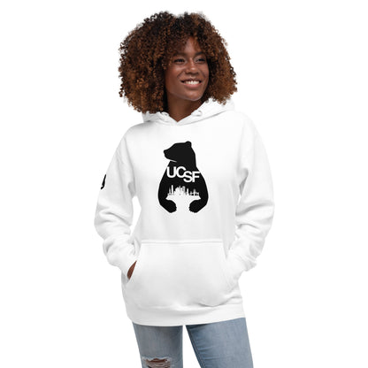 Unisex Hoodie City Silhouette Black Logo